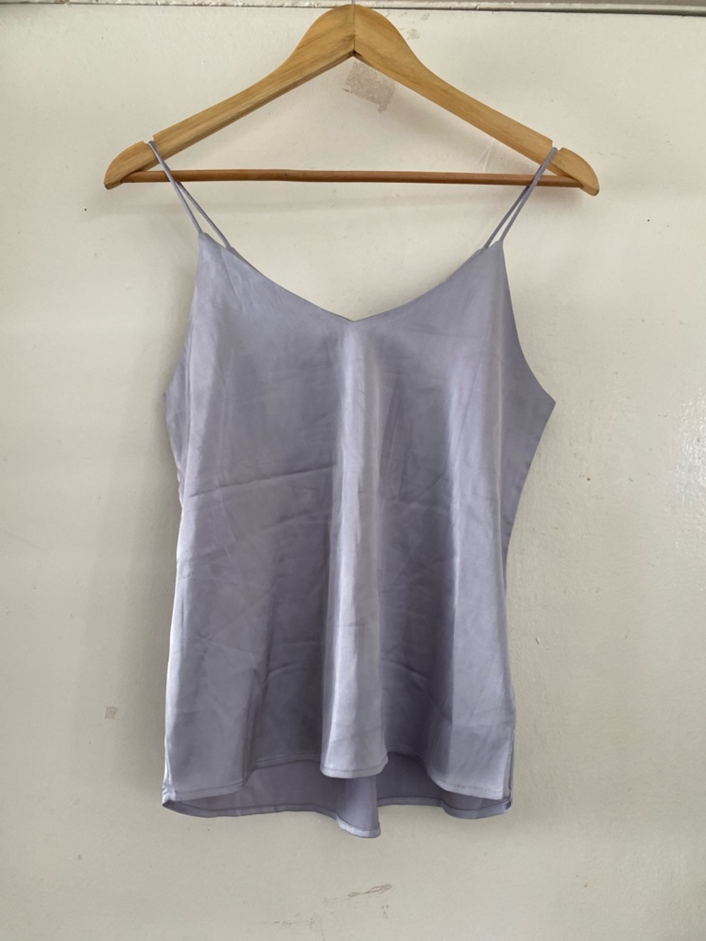 Sleek Lavender Satin Camisole with Spaghetti Straps